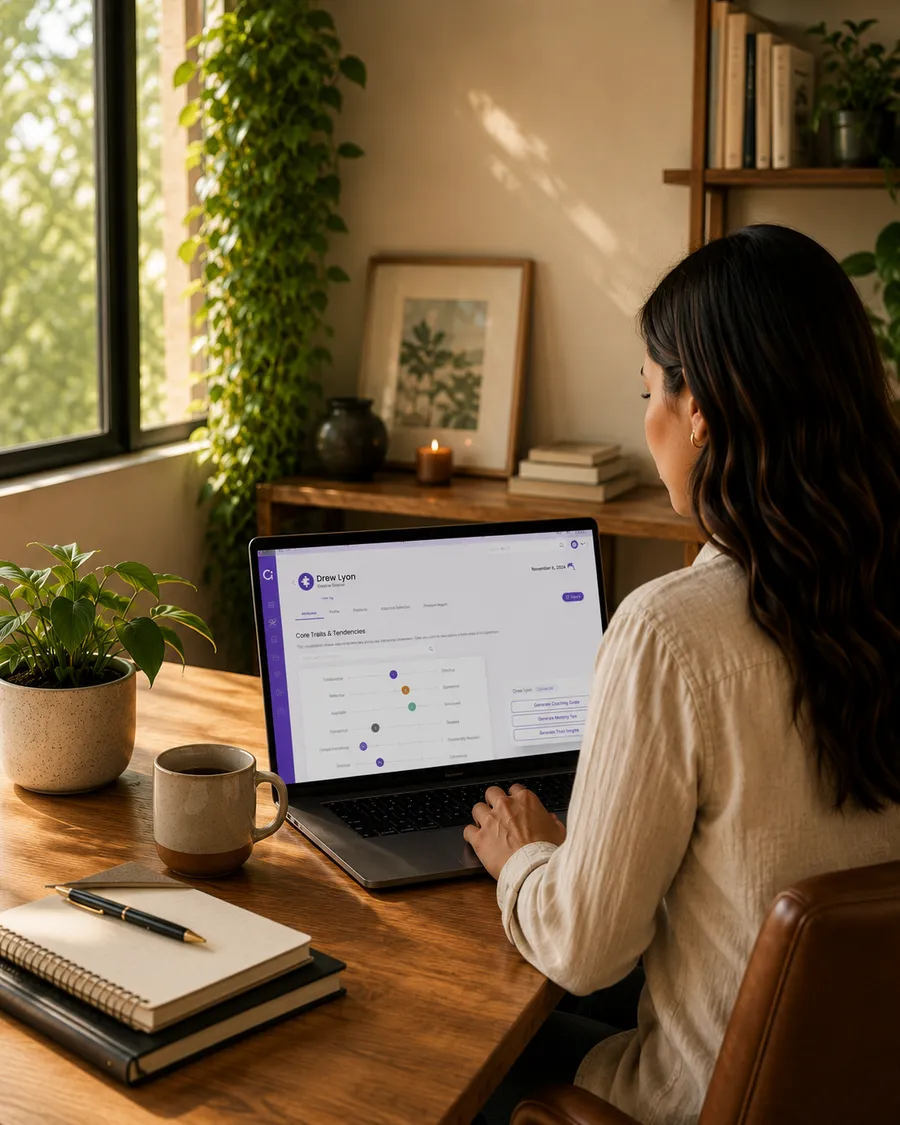 LATAM professional in a focused remote-work moment